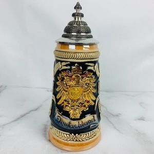 Zoller & Born Deutschland Crest Pewter Beer Stein